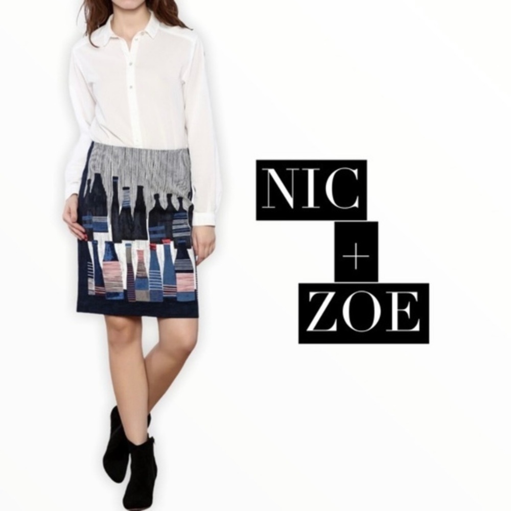 Nic + Zoe Wine Bottle Pencil Skirt